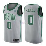 Maillot Boston Celtics Nike NO.0 Jayson Tatum Gris Ville
