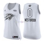 Maillot Femme 2018 All Star NO.0 Russell Westbrook Blanc