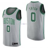 Maillot Boston Celtics Nike NO.0 Jayson Tatum Nike Gris Ville