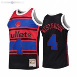 Maillot NBA Washington Wizards NO.4 Russell Westbrook Reload 2.0 Noir Hardwood Classics