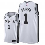 Maillot San Antonio Spurs Nike NO.1 Lonnie Walker Blanc Association 2018