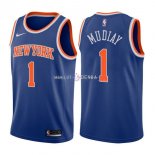Maillot New York Knicks Nike NO.1 Emmanuel Mudiay Bleu Icon
