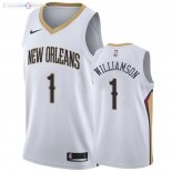 Maillot New Orleans Pelicans NO.1 Zion Williamson Blanc Association