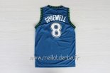 Maillot Minnesota Timberwolves No.8 Latrell Sprewell Retro Bleu