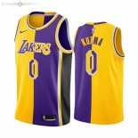 Maillot Los Angeles Lakers Nike NO.0 Kyle Kuzma Jaune Pourpre Split 2019-20
