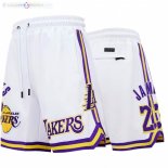 Pantalon Los Angeles Lakers NO.23 LeBron James Blanc 2021
