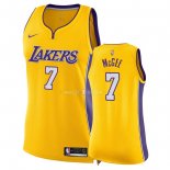 Maillot Femme Los Angeles Lakers NO.7 JaVale McGee Jaune Icon 2018