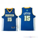Maillot Denver Nuggets NO.15 Carmelo Anthony Retro Bleu