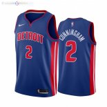 Maillot NBA Nike Detroit Pistons NO.2 Cade Cunningham Nike Bleu Icon 2021-22