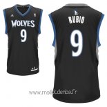 Maillot Minnesota Timberwolves No.9 Ricky Rubio Noir