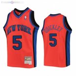 Maillot NBA Enfants York Knicks NO.5 Immanuel Quickley Orange Hardwood Classics