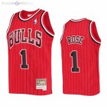 Maillot NBA Enfants Bulls NO.1 Derrick Rose Rouge Throwback 2021