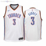 Maillot NBA Enfants City Thunder NO.3 Josh Giddey Blanc Association 2021