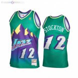 Maillot NBA Utah Jazz NO.12 John Stockton Vert Throwback 2021