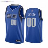 Maillot NBA Dallas Mavericks NO.00 Personnalisé Bleu Icon 2019-20