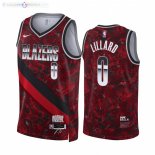 Maillot NBA Nike Portland Trail Blazers NO.0 Damian Lillard Select Series Rouge 2021