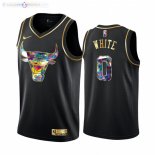 Maillot NBA Nike Chicago Bulls NO.0 Coby White Noir Diamant 2021-22