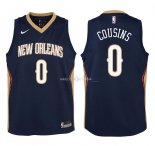 Maillot Enfants New Orleans Pelicans NO.0 DeMarcus Cousins Marine Icon 2018