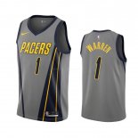 Maillot Indiana Pacers Nike NO.1 T.J. Warren Gray Nike Gris Ville 2019-20