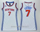 Maillot Femme New York Knicks No.7 Carmelo Anthony Blanc