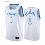 Maillot NBA Nike Los Angeles Lakers NO.0 Russell Westbrook Nike Blanc Ville 2021