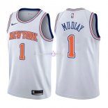 Maillot New York Knicks Nike NO.1 Emmanuel Mudiay Blanc Statement