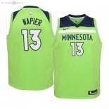 Maillot Enfants Minnesota Timberwolves NO.13 Shabazz Napier Vert Statement 2019/2020