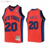 Maillot NBA Enfants York Knicks NO.20 Kevin Knox Orange Hardwood Classics
