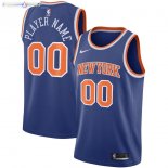 Maillot NBA New York Knicks NO.00 Personnalisé Bleu Icon 2019-20