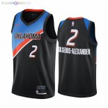 Maillot Oklahoma City Nike Thunder NO.2 Shai Gilgeous Alexander Nike Noir Ville 2020-21