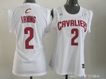 Maillot Femme Cleveland Cavaliers NO.2 Kyrie Irving Blanc Rouge