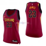 Maillot Femme Cleveland Cavaliers No.23 LeBron James Rouge Icon