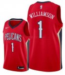 Maillot New Orleans Pelicans Nike NO.1 Zion Williamson Rouge 2019-20