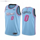 Maillot Miami Heat Nike NO.0 Meyers Leonard Equality Bleu Ville 2019-20