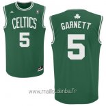 Maillot Boston Celtics No.5 Kevin Garnett Vert Blanc