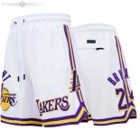 Pantalon Los Angeles Lakers NO.24 Kobe Bryant Blanc 2021