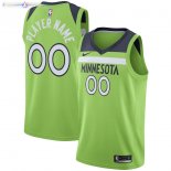 Maillot NBA Minnesota Timberwolves NO.00 Personnalisé Vert Statement 2020