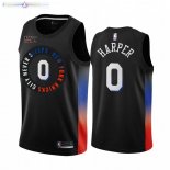 Maillot New York Nike Knicks NO.0 Jared Harper Noir Ville 2020-21