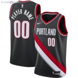 Maillot NBA Portland Trail Blazers NO.00 Personnalisé Noir Icon 2019-20
