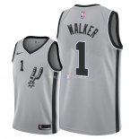 Maillot San Antonio Spurs Nike NO.1 Lonnie Walker Gris Statement 2018