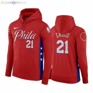 Hoodies Philadelphia 76ers NO.21 Joel Embiid Rouge Statement 2019-20