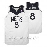 Maillot Brooklyn Nets No.8 Deron Michael Williams Blanc Noir