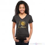 T-Shirt Femme Indiana Pacers Noir Or