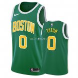 Maillot Earned Edition Boston Celtics NO.0 Jayson Tatum Vert 2018-19
