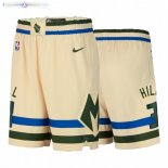 Pantalon Milwaukee Bucks NO.3 George Hill Crème Ville 2020