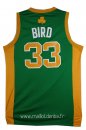 Maillot Boston Celtics No.33 Larry Joe Bird Vert Orange