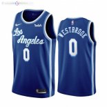 Maillot NBA Nike Los Angeles Lakers NO.0 Russell Westbrook Bleu Classics 2021