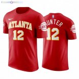 T-Shirts Atlanta Hawks NO.12 De'andre Hunter Rouge Icon 2020-21
