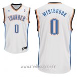 Maillot Oklahoma City Thunder No.0 Russell Westbrook Blanc