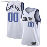Maillot NBA Dallas Mavericks NO.00 Personnalisé Blanc Association 2020